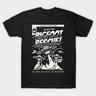 Bigfoot And Aliens Comics T-Shirt